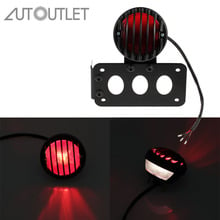 Suporte para luz de freio lateral de led 12v, placa de licença para cortar-ley bobber motorcycle 2024 - compre barato