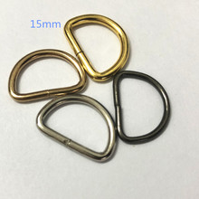 15 pcs Metal Dee D ring Semi ring Ribbon clasp Knapsack belt buckle Sewing diy 0.6''IN 2024 - buy cheap