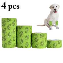 Hot Sell 4pcs Pet Dog Cat Self-adhesive Elastic Bandage Non-Woven Fabrics Pets Multifunctional Bandage With Decorative Patterns 2024 - buy cheap