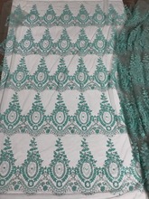 Блестящая Кружевная Ткань 5 ярдов, блестящая сетчатая ткань, блестящее вечернее платье 2024 - купить недорого
