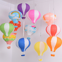 Rainbow printing paper lantern 30cm hot air balloon wedding decoration children's bedroom hanging birthday party decorations 2024 - buy cheap