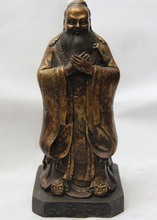 Estatua china de Buda, estatua tallada de bronce, cobre, perfume Kong Zi KongZi, S1149 15, envío gratis 2024 - compra barato