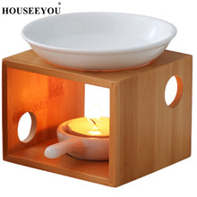 Candle Aromatherapy Furnace Bamboo Incense Burner Sleeping Home Romantic Essential Oil Lamp Holder Bedroom Beauty Fragrance 2024 - buy cheap