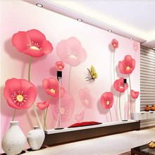 Custom 3d wallpaper mural - modern minimalist flower living room bedroom wall decoration 2024 - buy cheap