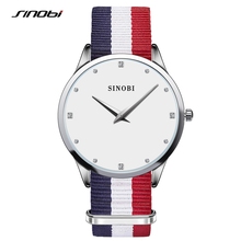 SINOBI-Reloj de cuarzo con correa de nailon para Mujer, nuevo accesorio de marca de lujo, a la moda, # SW02, 2019 2024 - compra barato