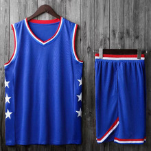 2019 new kids men throwback basketball jersey set blank college tracksuits breathable basketball Shirts Shorts uniforms customiz 2024 - buy cheap