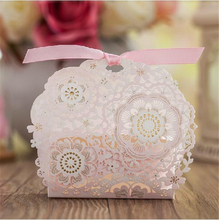 Romantic Candy Box Wedding Event Party Supplies Decoration Accessories Flower Laser Cut Lace Luxury Favors Gifts Box For Guest 2024 - buy cheap