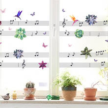 Musical Notes Flower Birds Wall Stickers Home Decor Decal Art Living Room Bedroom Bathroom Home Decor Mural Poster 2024 - buy cheap