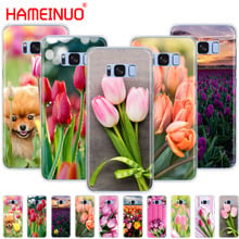 Capa tulipas flor campo de primavera vermelho rosa amarelo roxo para celular samsung galaxy s9 s7 edge plus s8 s6 s5 s4 s3 mini 2024 - compre barato