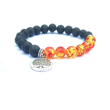 Tree Of Life Stone Bracelet For Unisex Stretchy Chakra Wrist Lava    Women And Man Beautiful Gift 2024 - buy cheap