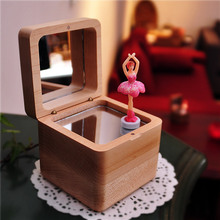 Caja de música de madera para bailarina de Ballet, Castillo en el cielo, cajas musicales de feliz cumpleaños, mecanismo de regalos para novia, bebé, regalo de Navidad 2024 - compra barato