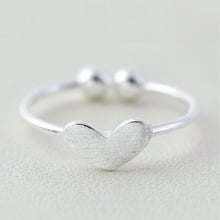Drawing Heart 925 Sterling Silver Temperament Personality Sweet Fresh Cute Fashion Female Resizable Opening Rings SRI141 2024 - buy cheap