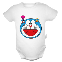 Japan cartoon Doraemon Nobita Nobi Printed 6-24M Newborn Baby Girl Boys Clothes Short Sleeve Romper Jumpsuit Outfits 100% Cotton 2024 - buy cheap