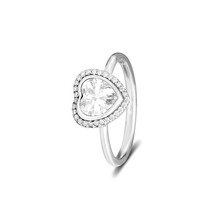 CKK-Anillo de plata de primera ley para Mujer, sortija, plata esterlina 925, estilo romántico, brillante, boda, compromiso 2024 - compra barato