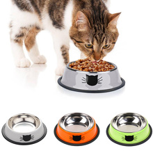 2019 New Dog Cat Bowls Stainless Steel Travel Car Face Feeding Feeder Water Bowl For Pet Dog Cats Puppy Outdoor Food Dish 2024 - buy cheap