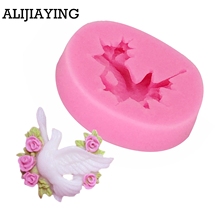 M1231 Peace Dove pigeon Arylic Flower silicone mold,fondant molds,sugar craft tools,chocolate mould , molds for cakes 2024 - buy cheap