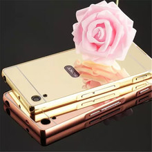 Fashion Luxury Rose Gold Mirror Case For Sony Xperia XA Case F3111 F3113 F3115 shell Back Cover For Sony XA 2024 - buy cheap