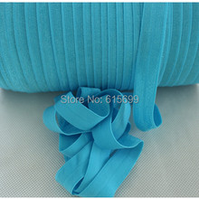 5/8"16mm Solid Color FOE Ribbon #317-Misty Turquoise, fashion tape for baby girl headbands,  50yards/roll 2024 - buy cheap