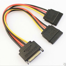 15Pin SATA штепсельная вилка на 2 гнезда 15Pin Power HDD разветвитель, соединительный кабель p30 1,29 2024 - купить недорого