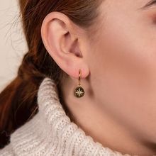 2021 New Fashion Geometric Dangling Coin Earring Gold Color Engrave North Star Elegance Cute Girl Women Gift For Christmas Gift 2024 - buy cheap