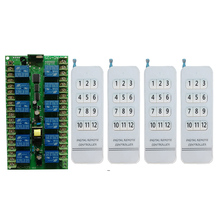 12ch 12 ch controle remoto sem fio interruptor de luz led, interruptor de luz 220v saída relé rádio transmissor rf e receptor 315/433 mhz 2024 - compre barato