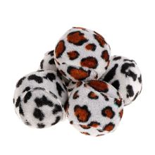 5 шт. игрушка для домашних животных плюшевые шары Леопард интерактивная игра забавная для кошек собак котенок царапины игрушки пищащие звук жевание укуса 2024 - купить недорого
