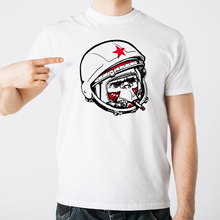 Camisetas estampadas de Cosmonautas para hombre, camiseta de manga corta con cuello redondo, novedad de verano, 2019 2024 - compra barato