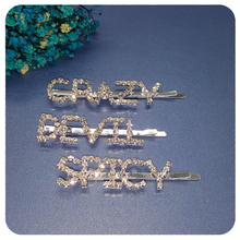 Crystal Word Hair Pins British Style Hair Bobby Pins Wholesale Shinning  Hairclips Hair Accessories 2024 - buy cheap