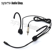 Black Dual Hook Head Headset Microphone For Sennheiser Wireless Radio Mic System Transmitter Beltpack Foldable Ears 2024 - buy cheap