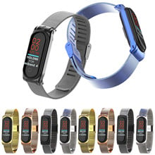 Mi Band 4 3 Wrist Strap Metal Stainless Steel Strap Miband 4 3 Wristbands mi band 3 strap metal bracelet for xiaomi mi band 4 3 2024 - buy cheap