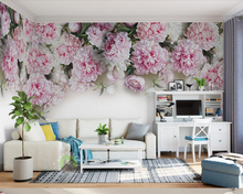 European romantic peony flower 3d wallpaper mural papel de parede,living room TV sofa wall bedroom wall papers home decor cafe 2024 - buy cheap