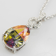 Rainbow Crystal Zircon 925 Sterling Silver Fashion Jewelry Pendant TE500 2024 - buy cheap