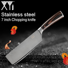 XYj Chef Knife Kitchen Knife Japanese Butcher Meat Cleaver Vegetable 7 inch Stainless Steel Nakiri Cooking Cutter Chooping Knife 2024 - buy cheap