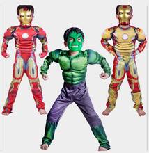 Child  Hulk Muscle Halloween Costumes disfraces infantiles superheroes Carnival Cosplay  masks 2024 - купить недорого