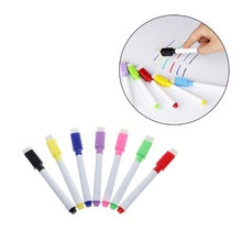 5Pcs/Set Brand New Magnetic Whiteboard Pen Erasable Dry White Board Markers Magnet Built In Eraser Office School Supplies 2024 - buy cheap