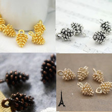 20pcs 8*15mm DIY Jewelry Accessories 3D pinecone pendant Pine nuts charm for bracelet Echinacea pendants in 6 different color 2024 - buy cheap