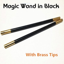 Magic Wand in Black (With Brass Tips) Close Up Magic Tricks Magician Toys Classic Magic Stage Illusions Magia Props Gimmick Fun 2024 - buy cheap