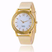 Fashion Women Crystal Gold Stainless Steel Analog Quartz Wrist Watch Bracelet 2024 - buy cheap