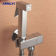 AODEYI Brass Hand Held Bidet Shower Set Free Perforating Toilet Jet Cleaner Portable Bidet Spray Shower Head And 1.2m Hose 2024 - buy cheap