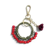 New Retro wind couple Acacia bean car keychain Red bean love key ring Glamour jewelry Female bag pendant Male car key chain 2024 - buy cheap
