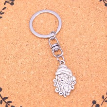 20Pcs Fashion Alloy Christmas Santa Claus Pendants keychain keyring Accessories For Car key chains Jewelry 2024 - buy cheap