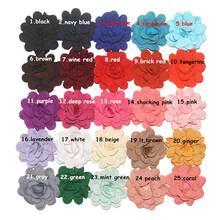 30 pcs/lot , 9cm chiffon flower with stamen for girls DIY apparel hair accessories headband  headwear 2024 - buy cheap