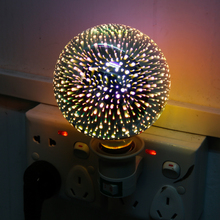 E27 3D звезды декоративные Эдисон лампа вечерние праздник рождества свет светодиодный фейерверк эффект ночник G125 G95 G80 ST64 A60 2024 - купить недорого