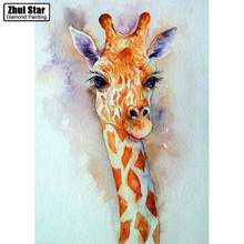 Full Drill Square Diamond 5D DIY Diamond Painting"Beautiful giraffe"Diamond Embroidery Cross Stitch Rhinestone Mosaic Painting 2024 - buy cheap