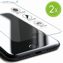 NYFundas-Protector de pantalla de vidrio templado para iPhone, película protectora para iPhone 7, 6 S, 8, 6 S Plus, 2 unidades 2024 - compra barato