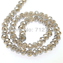 Perlas de cristal rondelle AB plateadas, cuentas facetadas grises, 8x10mm, venta de 5 hebras (pedido mínimo de 20 $) 2024 - compra barato