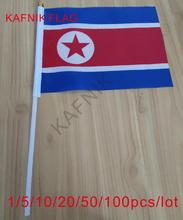Kafnik de corda, 10/20/100 pçs, bandeira do norte da coreia, pequena, 14*21cm, bandeira da coreia do eua, bandeira nacionais com haste manuseio 2024 - compre barato