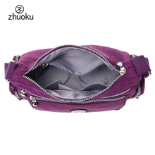 Zhuoku Female Handbag Brand Design Women Shoulder Bag Good Quality Nylon Hobos Women Messenger Bags 2019 Ladies Bags 2024 - buy cheap