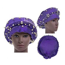 African Ready Made Ladies Aso oke Auto-Gele Headtie For Wedding Multi-Color Available H182501 2024 - buy cheap
