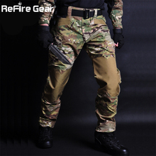 Refire-calça militar tática camuflada, calça masculina do exército eua à prova d'água com bolsos 2024 - compre barato